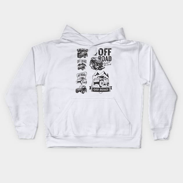 Off Road Kids Hoodie by workshop71